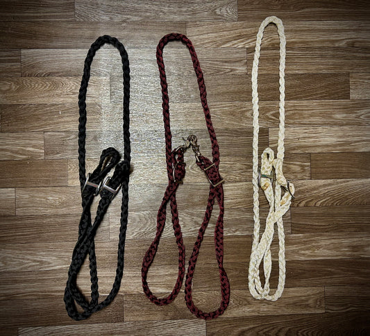Mule tape round reins