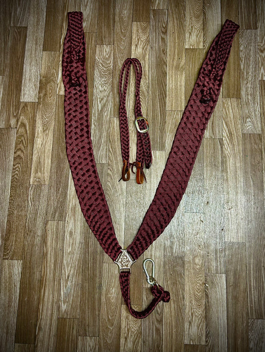Burgundy Pulling Collar set