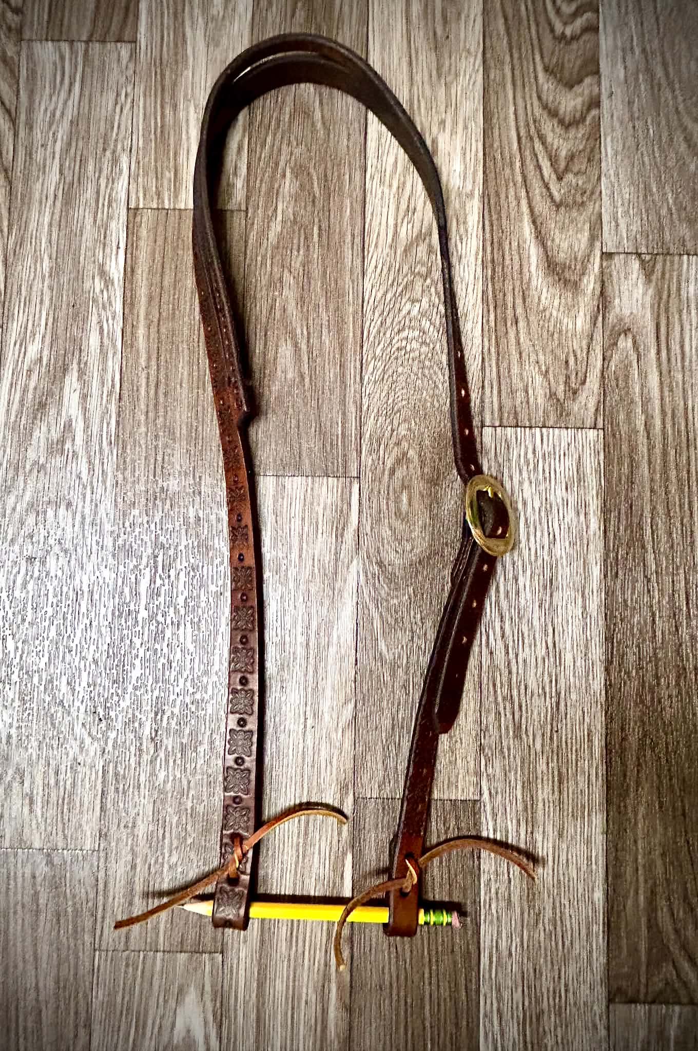 Tooled Slit ear Headstall