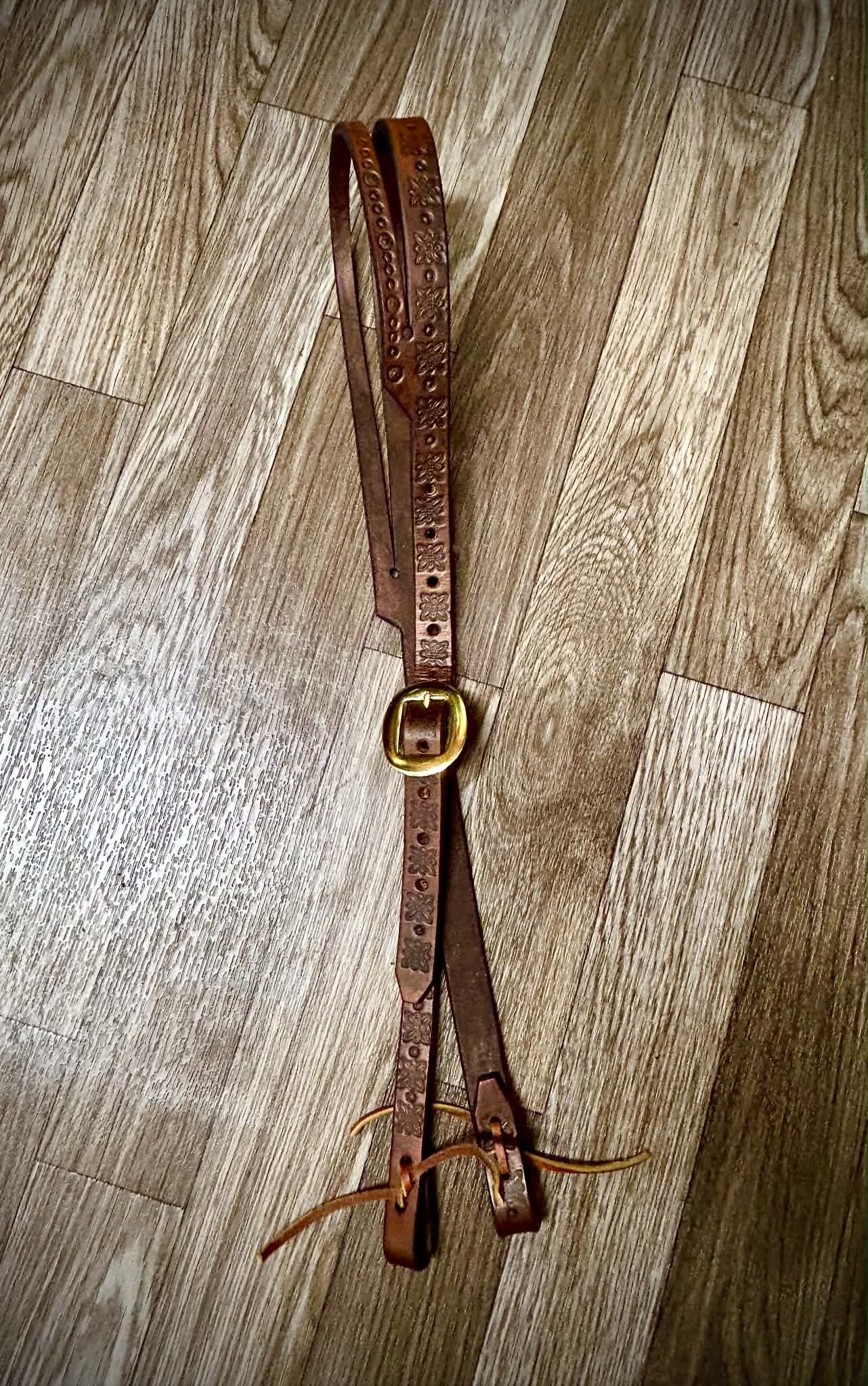 Tooled Slit ear Headstall