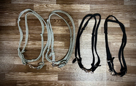 Flat barrel reins