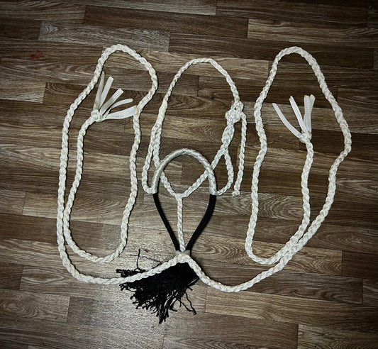 White with Black Double wrapped