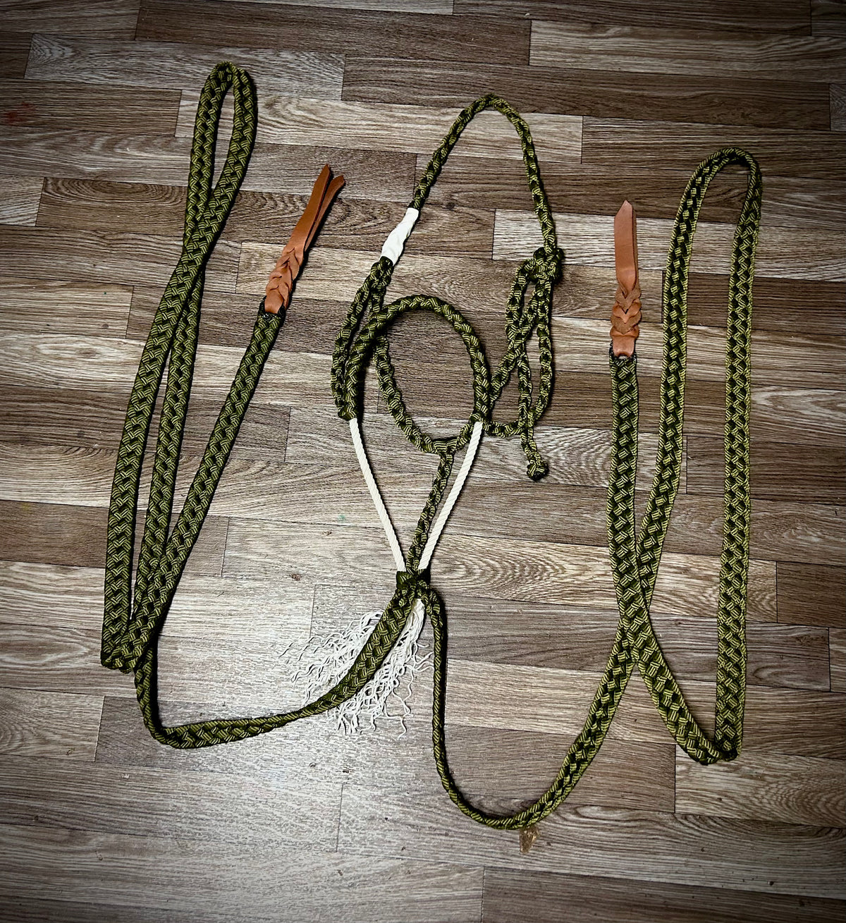 Olive Green with White single wrapped nose